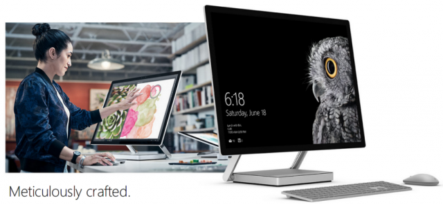 Компания Microsoft представила настольный ПК всё-в-одном Surface Studio
