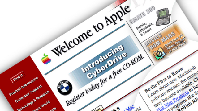 Видео: Как изменялся сайт Apple.com в течении 20 лет